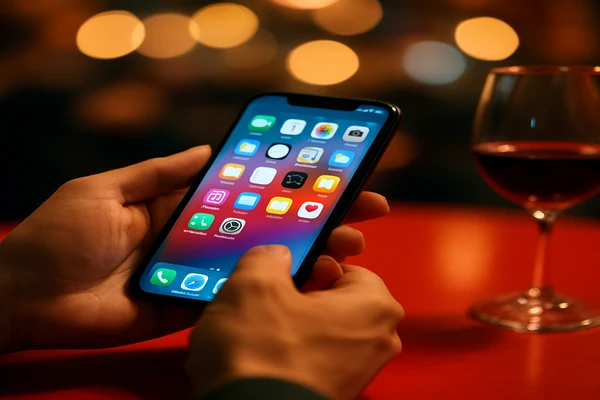 qqgg এর ডিজিটাল প্ল্যাটফর্মে স্মার্টফোন হাতে একজন ব্যবহারকারী সহজে ব্যবহার করছেন